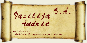 Vasilija Andrić vizit kartica